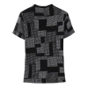 Fashionable mom's elastic tulle slimming short-sleeved blouse 2022 Summer new style versatile T-shirt top for middle-aged women's wear Item Picture
